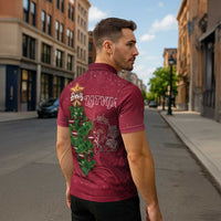 Latvia Christmas Zipper Polo Shirt Xmas Tree Latvija - Wonder Print Shop