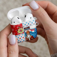 Luxembourg Christmas AirPods Case Kleeschen With Xmas Patterns - Wonder Print Shop