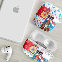 Luxembourg Christmas AirPods Case Kleeschen With Xmas Patterns - Wonder Print Shop