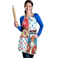 Luxembourg Christmas Apron Kleeschen With Xmas Patterns - Wonder Print Shop