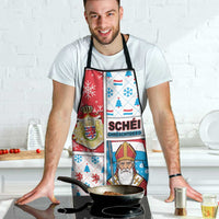 Luxembourg Christmas Apron Kleeschen With Xmas Patterns - Wonder Print Shop