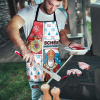 Luxembourg Christmas Apron Kleeschen With Xmas Patterns - Wonder Print Shop