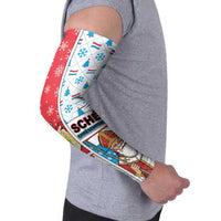 Luxembourg Christmas Arm Sleeves Kleeschen With Xmas Patterns - Wonder Print Shop