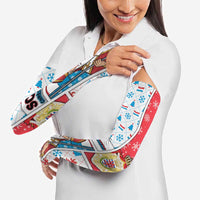 Luxembourg Christmas Arm Sleeves Kleeschen With Xmas Patterns - Wonder Print Shop