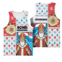Luxembourg Christmas Basketball Jersey Kleeschen With Xmas Patterns - Wonder Print Shop