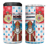 Luxembourg Christmas 4 in 1 Can Cooler Tumbler Kleeschen With Xmas Patterns - Wonder Print Shop