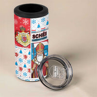 Luxembourg Christmas 4 in 1 Can Cooler Tumbler Kleeschen With Xmas Patterns - Wonder Print Shop