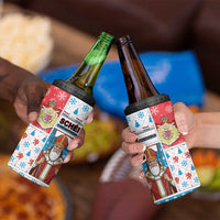 Luxembourg Christmas 4 in 1 Can Cooler Tumbler Kleeschen With Xmas Patterns - Wonder Print Shop