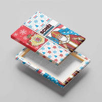 Luxembourg Christmas Canvas Wall Art Kleeschen With Xmas Patterns - Wonder Print Shop