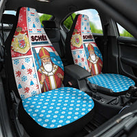 Luxembourg Christmas Car Seat Cover Kleeschen With Xmas Patterns - Wonder Print Shop