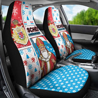 Luxembourg Christmas Car Seat Cover Kleeschen With Xmas Patterns - Wonder Print Shop