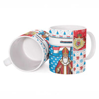 Luxembourg Christmas Ceramic Mug Kleeschen With Xmas Patterns - Wonder Print Shop