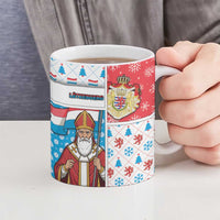 Luxembourg Christmas Ceramic Mug Kleeschen With Xmas Patterns - Wonder Print Shop
