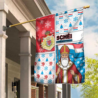 Luxembourg Christmas Garden Flag Kleeschen With Xmas Patterns - Wonder Print Shop