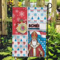 Luxembourg Christmas Garden Flag Kleeschen With Xmas Patterns - Wonder Print Shop