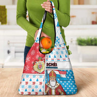 Luxembourg Christmas Grocery Bag Kleeschen With Xmas Patterns - Wonder Print Shop