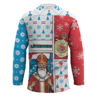 Luxembourg Christmas Hockey Jersey Kleeschen With Xmas Patterns - Wonder Print Shop