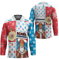 Luxembourg Christmas Hockey Jersey Kleeschen With Xmas Patterns - Wonder Print Shop