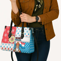 Luxembourg Christmas Leather Bag Kleeschen With Xmas Patterns - Wonder Print Shop