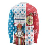 Luxembourg Christmas Long Sleeve Shirt Kleeschen With Xmas Patterns - Wonder Print Shop