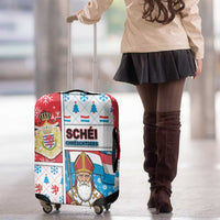 Luxembourg Christmas Luggage Cover Kleeschen With Xmas Patterns - Wonder Print Shop