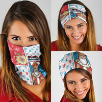 Luxembourg Christmas Neck Gaiter Kleeschen With Xmas Patterns - Wonder Print Shop