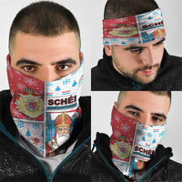 Luxembourg Christmas Neck Gaiter Kleeschen With Xmas Patterns - Wonder Print Shop