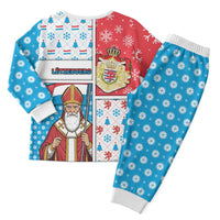 Luxembourg Christmas Pajama Set Kleeschen With Xmas Patterns - Wonder Print Shop