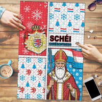 Luxembourg Christmas Puzzle Kleeschen With Xmas Patterns - Wonder Print Shop
