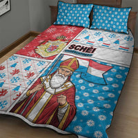 Luxembourg Christmas Quilt Bed Set Kleeschen With Xmas Patterns - Wonder Print Shop