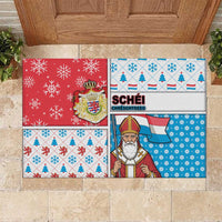 Luxembourg Christmas Rubber Doormat Kleeschen With Xmas Patterns - Wonder Print Shop