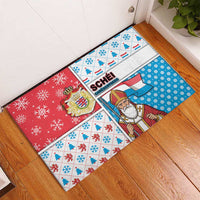 Luxembourg Christmas Rubber Doormat Kleeschen With Xmas Patterns - Wonder Print Shop