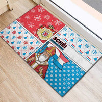 Luxembourg Christmas Rubber Doormat Kleeschen With Xmas Patterns - Wonder Print Shop