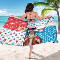 Luxembourg Christmas Sarong Kleeschen With Xmas Patterns - Wonder Print Shop