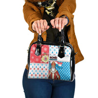 Luxembourg Christmas Shoulder Handbag Kleeschen With Xmas Patterns - Wonder Print Shop