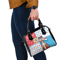 Luxembourg Christmas Shoulder Handbag Kleeschen With Xmas Patterns - Wonder Print Shop