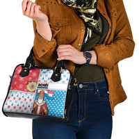 Luxembourg Christmas Shoulder Handbag Kleeschen With Xmas Patterns - Wonder Print Shop