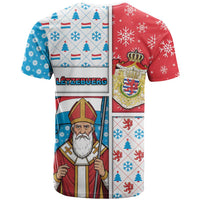 Luxembourg Christmas T Shirt Kleeschen With Xmas Patterns - Wonder Print Shop