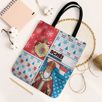Luxembourg Christmas Tote Bag Kleeschen With Xmas Patterns - Wonder Print Shop
