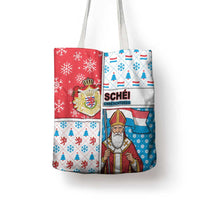 Luxembourg Christmas Tote Bag Kleeschen With Xmas Patterns - Wonder Print Shop