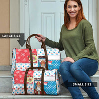 Luxembourg Christmas Travel Bag Kleeschen With Xmas Patterns - Wonder Print Shop