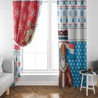 Luxembourg Christmas Window Curtain Kleeschen With Xmas Patterns - Wonder Print Shop