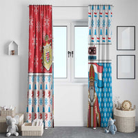 Luxembourg Christmas Window Curtain Kleeschen With Xmas Patterns - Wonder Print Shop