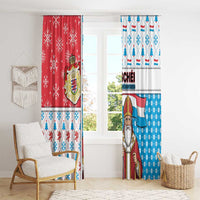 Luxembourg Christmas Window Curtain Kleeschen With Xmas Patterns - Wonder Print Shop