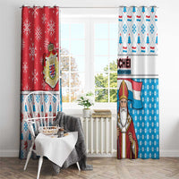 Luxembourg Christmas Window Curtain Kleeschen With Xmas Patterns - Wonder Print Shop
