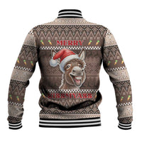 Donkey Christmas Baseball Jacket Merry Kiss My Ass - Wonder Print Shop