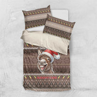 Donkey Christmas Bedding Set Merry Kiss My Ass - Wonder Print Shop