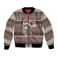 Donkey Christmas Bomber Jacket Merry Kiss My Ass - Wonder Print Shop