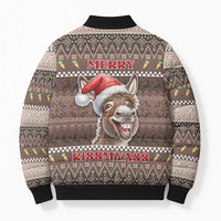 Donkey Christmas Bomber Puffer Jacket Merry Kiss My Ass - Wonder Print Shop