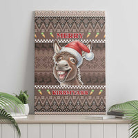 Donkey Christmas Canvas Wall Art Merry Kiss My Ass - Wonder Print Shop